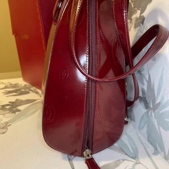 Cartier Happy Birthday Backpack Purse Monogram Patent Leather with Box - Picture 14 of 15